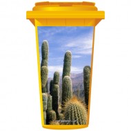 Cactus In A Desert Wheelie Bin Sticker Panel